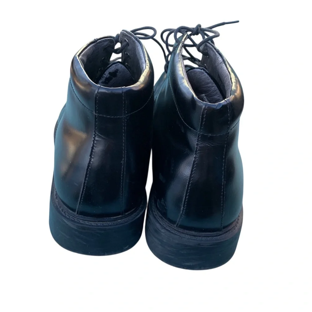 Classic Black Leather Men's Boots Bass Market Size 11 Waterproof